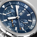  Shop Authentic IWC Aquatimer Automatic Chronograph 44mm Blue Dial Black Rubber Strap Watch for Men - IW376805 - Luxxuri