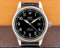  Shop Authentic IWC Pilot's Mark XVIII 40mm Black Dial Black Leather Strap Watch for Men - IW327001 - Luxxuri