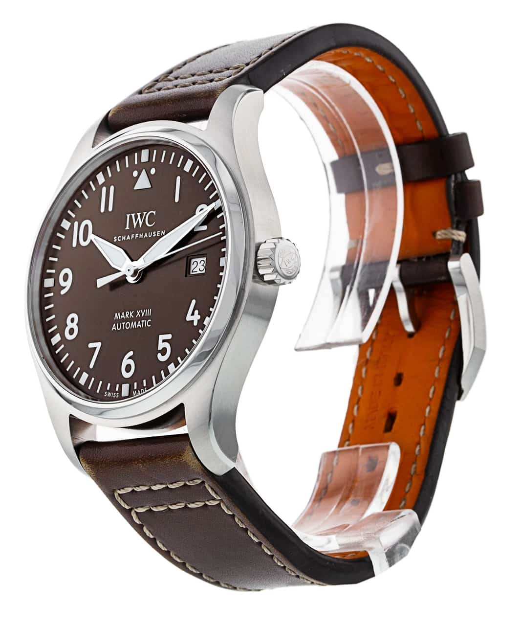  Shop Authentic IWC Pilot's Watch Mark XVII Edition "Antoine De Saint Exupery" Brown Dial Brown Leather Strap Watch for Men - IW327003 - Luxxuri