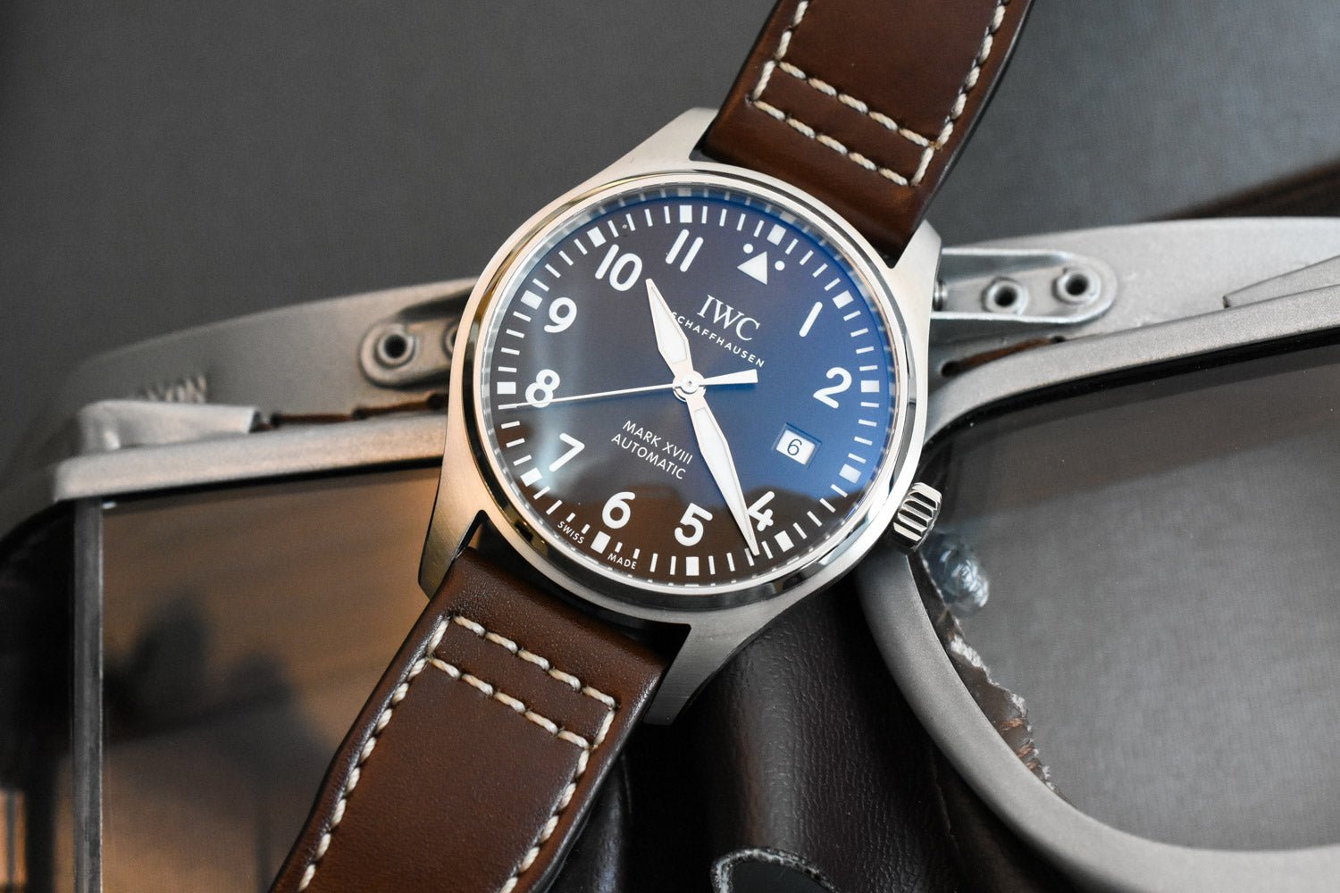  Shop Authentic IWC Pilot's Watch Mark XVII Edition "Antoine De Saint Exupery" Brown Dial Brown Leather Strap Watch for Men - IW327003 - Luxxuri