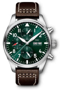  Shop Authentic IWC Pilot's Watch Chronograph Edition Racing Green 43mm Green Dial Brown Leather Strap Watch for Men - IW377726 - Luxxuri