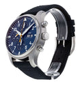  Shop Authentic IWC Pilot's Automatic Chronograph 43mm Blue Dial Blue Calfskin Strap Watch for Men - IW377729 - Luxxuri