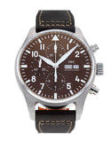 Shop Authentic IWC Pilot's Watch Chronograph Edition Brown Dial Brown Leather Strap Watch for Men - IW377713 - Luxxuri