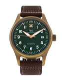  Shop Authentic IWC Pilot's Watch Automatic Spitfire Green Dial Brown Leather Strap Watch for Men - IW326802 - Luxxuri