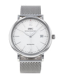  Shop Authentic IWC Portofino Automatic White Dial Silver Mesh Bracelet Watch for Men - IW356505 - Luxxuri