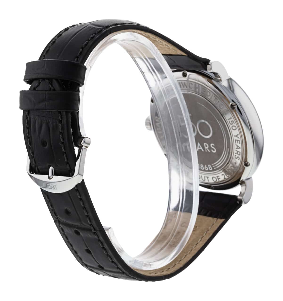  Shop Authentic IWC Portofino Automatic '150 Years' Edition Automatic White Dial Black Leather Strap Watch for Men - IW356519 - Luxxuri