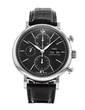  Shop Authentic IWC Portofino Chronograph Black Dial Black Leather Strap Watch for Men - IW391029 - Luxxuri