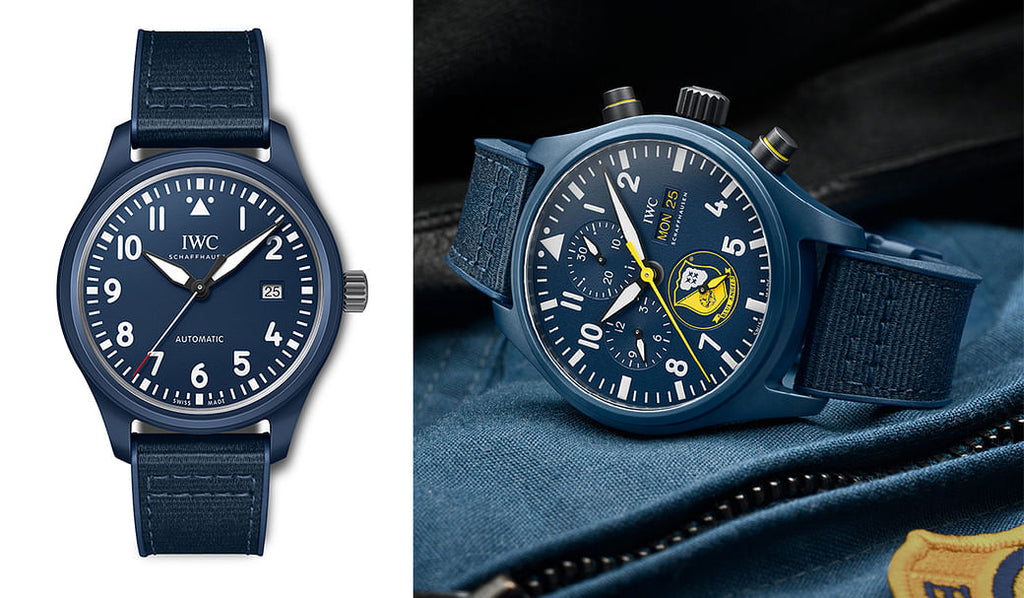  Shop Authentic IWC Pilot’s Watch Automatic "Laureus Sport for Good" Edition Blue Dial Blue Nylon Strap Watch for Men - IW328101 - Luxxuri