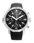 Shop Authentic IWC Aquatimer Chronograph Black Dial Black Leather Strap Watch for Men - IW376803 - Luxxuri