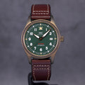  Shop Authentic IWC Pilot's Watch Automatic Spitfire Green Dial Brown Leather Strap Watch for Men - IW326802 - Luxxuri