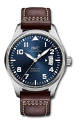  Shop Authentic IWC Pilots Watch Mark XVII Edition Le Petit Prince Blue Dial Brown Leather Strap Watch for Men - IW326506 - Luxxuri