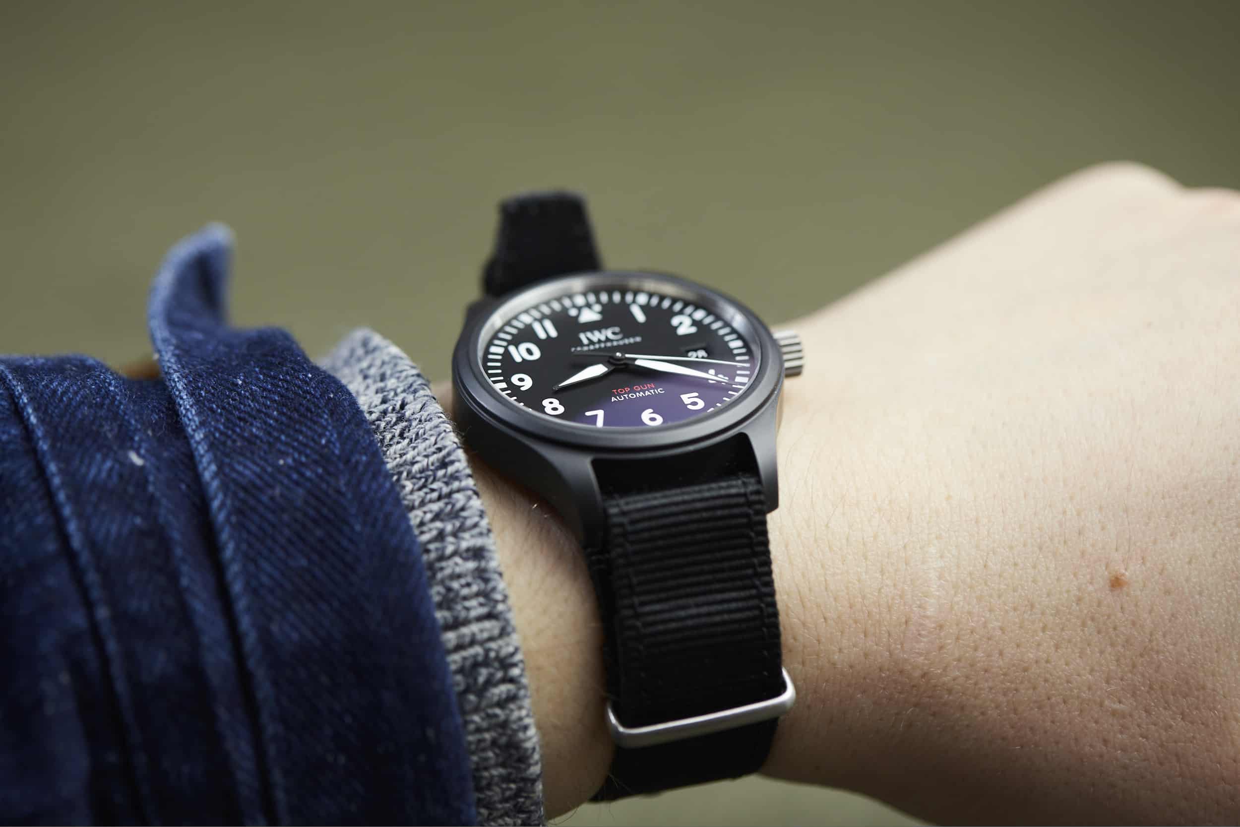 IWC Pilot Watch Chronograph Top Gun Edition Black Dial Black Nylon Strap Watch for Men - IW326901