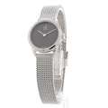  Shop Authentic Calvin Klein Minimal Grey Dial Silver Mesh Bracelet Watch for Women - K3M2312X - Luxxuri