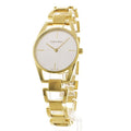  Shop Authentic Calvin Klein Dainty White Dial Gold Steel Strap Watch for Women - K7L23546 - Luxxuri