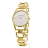  Shop Authentic Calvin Klein Dainty White Dial Gold Steel Strap Watch for Women - K7L23546 - Luxxuri