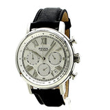  Shop Authentic Fossil Buchanan Chronograph Silver Dial Black Leather Strap Watch for Men - FS5102 - Luxxuri