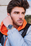  Shop Authentic Guess Hendrix Chronograph Blue Dial Silver Steel Strap Watch for Men - W1309G1 - Luxxuri
