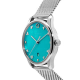  Shop Authentic Gucci G-Timeless Turquiose Mother of Pearl Dial Silver Mesh Bracelet Watch For Women - YA1264039 - Luxxuri