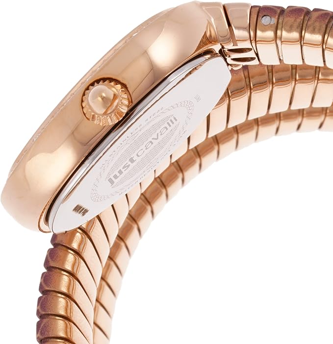 Just Cavalli Glam Snake White Dial Multicolor Steel Strap Watch for Women - JC1L163M0275