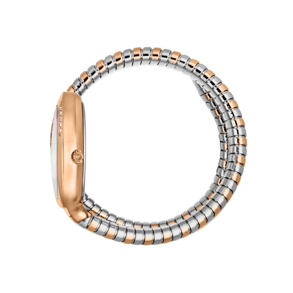 Just Cavalli Glam Evo 4 White Dial Two Tone Steel Strap Watch for Women - JC1L229M0075