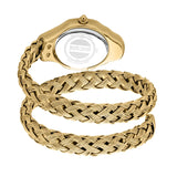 Just Cavalli Twined Mother of Pearl Dial Gold Steel Strap Watch for Women - JC1L305M0045