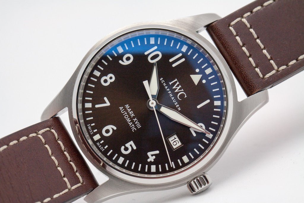  Shop Authentic IWC Pilot's Watch Mark XVII Edition "Antoine De Saint Exupery" Brown Dial Brown Leather Strap Watch for Men - IW327003 - Luxxuri