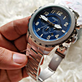  Shop Authentic Fossil Bowman Chronograph Blue Dial Silver Steel Strap Watch for Men - FS5604 - Luxxuri