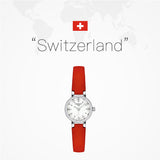  Shop Authentic Tissot Lovely Round Mother of Pearl Dial Red Leather Strap Watch for Women - T140.009.16.111.00 - Luxxuri