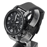  Shop Authentic Fossil Nate Chronograph Black Dial Black Leather Strap Watch for Men - JR1354 - Luxxuri