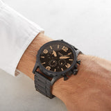  Shop Authentic Fossil Nate Chrongraph Ion Plated Black Dial Black Steel Strap Watch for Men - JR1356 - Luxxuri