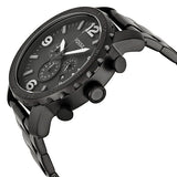  Shop Authentic Fossil Nate Chronograph Black Dial Black Steel Strap Watch for Men - JR1401 - Luxxuri