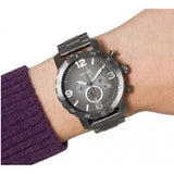  Shop Authentic Fossil Nate Chronograph Gunmetal Dial Grey Steel Strap Watch for Men - JR1437 - Luxxuri