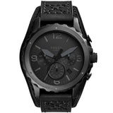  Shop Authentic Fossil Nate Chronograph Black Dial Black Leather Strap Watch for Men - JR1510 - Luxxuri