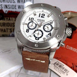  Shop Authentic Fossil Modern Machine White Dial Brown Leather Strap Watch for Men - FS4929 - Luxxuri