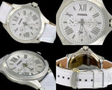  Shop Authentic Fossil Cecile White Dial White Leather Strap Watch for Women - AM4484 - Luxxuri