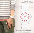 Marc Jacobs Pelly White Dial White Silicone Strap Watch for Women - MBM2588