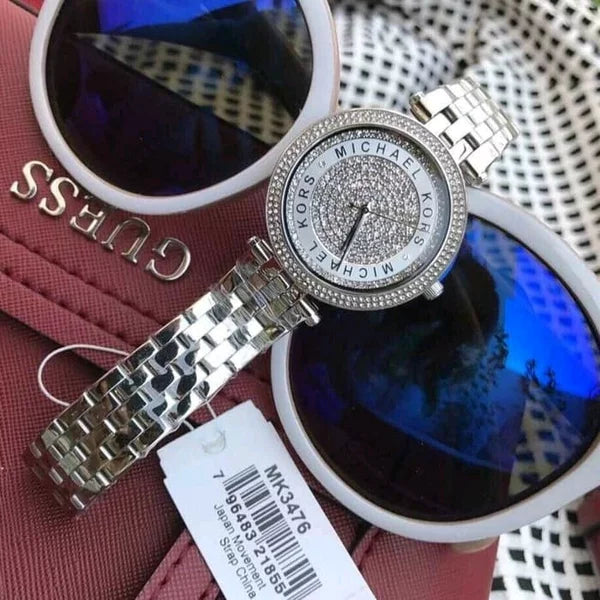  Shop Authentic Michael Kors Darci Silver Dial Silver Steel Strap Watch for Women - MK3476 - Luxxuri