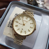  Shop Authentic Fossil Jacqueline Gold Dial Gold Steel Strap Watch for Women - ES3971 - Luxxuri