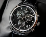  Shop Authentic Tissot PR 100 Chronograph Black Dial Black Leather Strap Watch For Men - T101.417.16.051.00 - Luxxuri