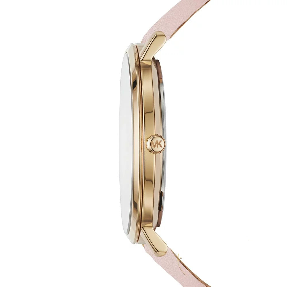  Shop Authentic Michael Kors Jaryn Quartz Gold Dial Pink Leather Strap Watch For Women - MK2471 - Luxxuri