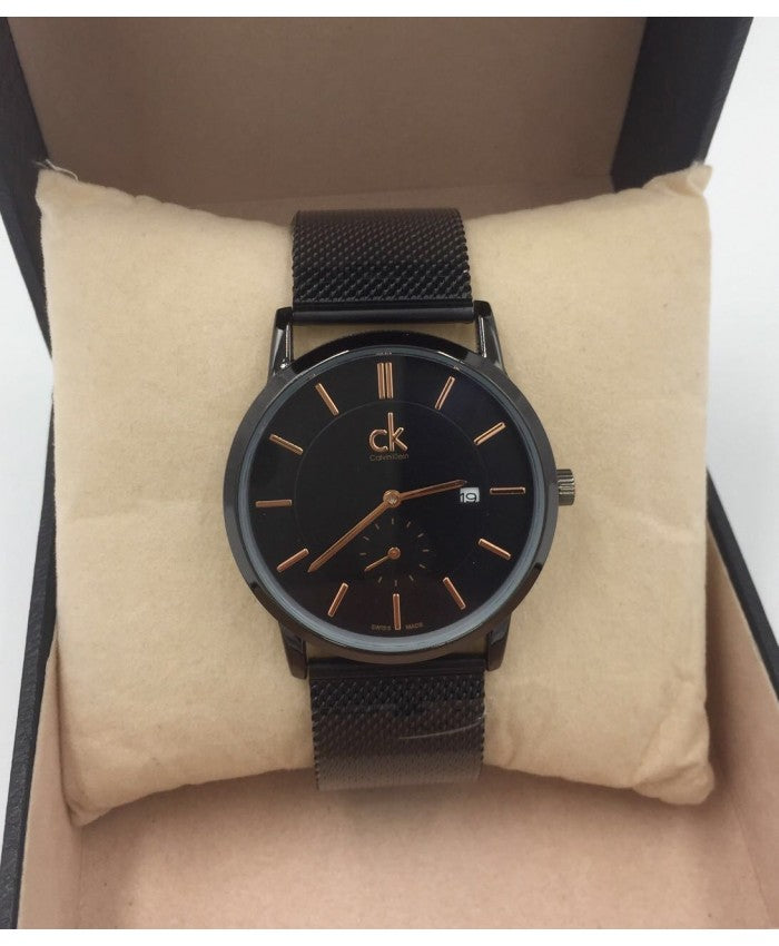  Shop Authentic Calvin Klein Minimal Black Dial Black Mesh Bracelet Watch for Men - K3M21421 - Luxxuri