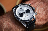  Shop Authentic Tag Heuer Autavia Chronometer Flyback Chronograph Silver Dial Black Leather Strap Watch for Men - CBE511B.FC8279 - Luxxuri