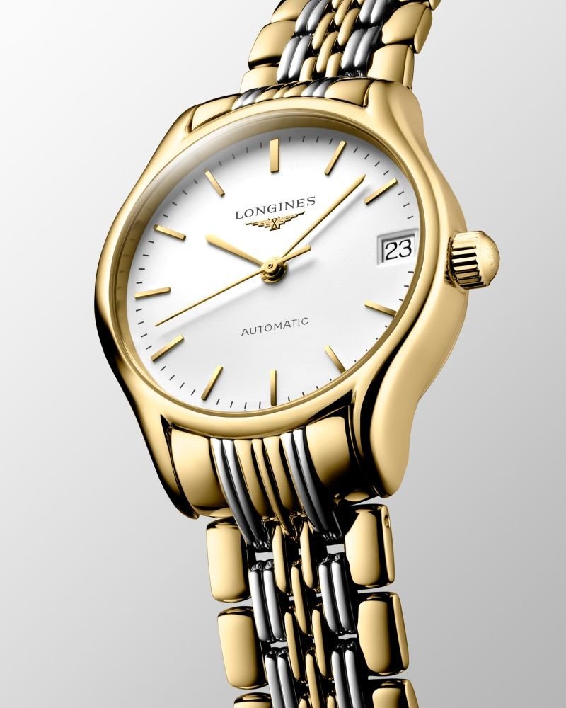  Shop Authentic Longines Lyre Quartz White Dial Gold Stainless Steel Watch for Women - L4.859.2.12.7 - Luxxuri