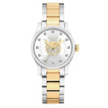  Shop Authentic Gucci G Timeless Quartz Diamonds Silver Dial Two Tone Steel Strap Watch For Women - YA1265016 - Luxxuri