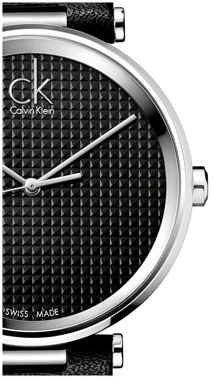  Shop Authentic Calvin Klein Sight Black Dial Black Leather Strap Watch for Men - K1S21102 - Luxxuri
