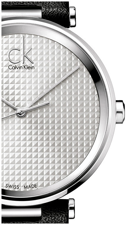  Shop Authentic Calvin Klein Sight Silver Dial Black Leather Strap Watch for Men - K1S21120 - Luxxuri