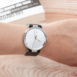  Shop Authentic Calvin Klein Sight Silver Dial Black Leather Strap Watch for Men - K1S21120 - Luxxuri