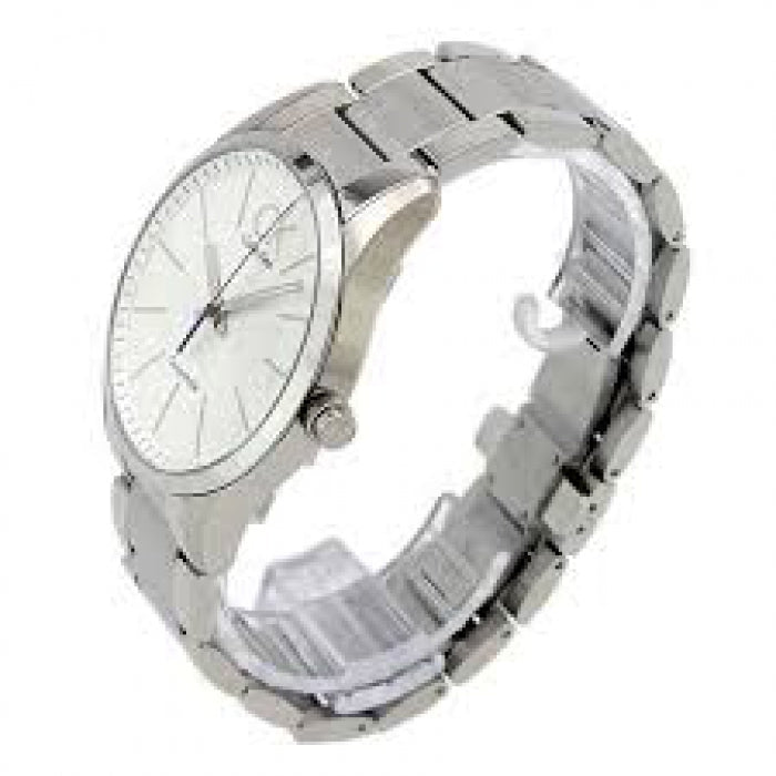  Shop Authentic Calvin Klein Bold White Dial Silver Steel Strap Watch for Men - K2241120 - Luxxuri
