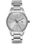  Shop Authentic Calvin Klein Bold Silver Dial Silver Steel Strap Watch for Men - K2246120 - Luxxuri