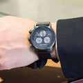  Shop Authentic Calvin Klein City Chronograph Grey Dial Black Leather Strap Watch for Men - K2G177C3 - Luxxuri